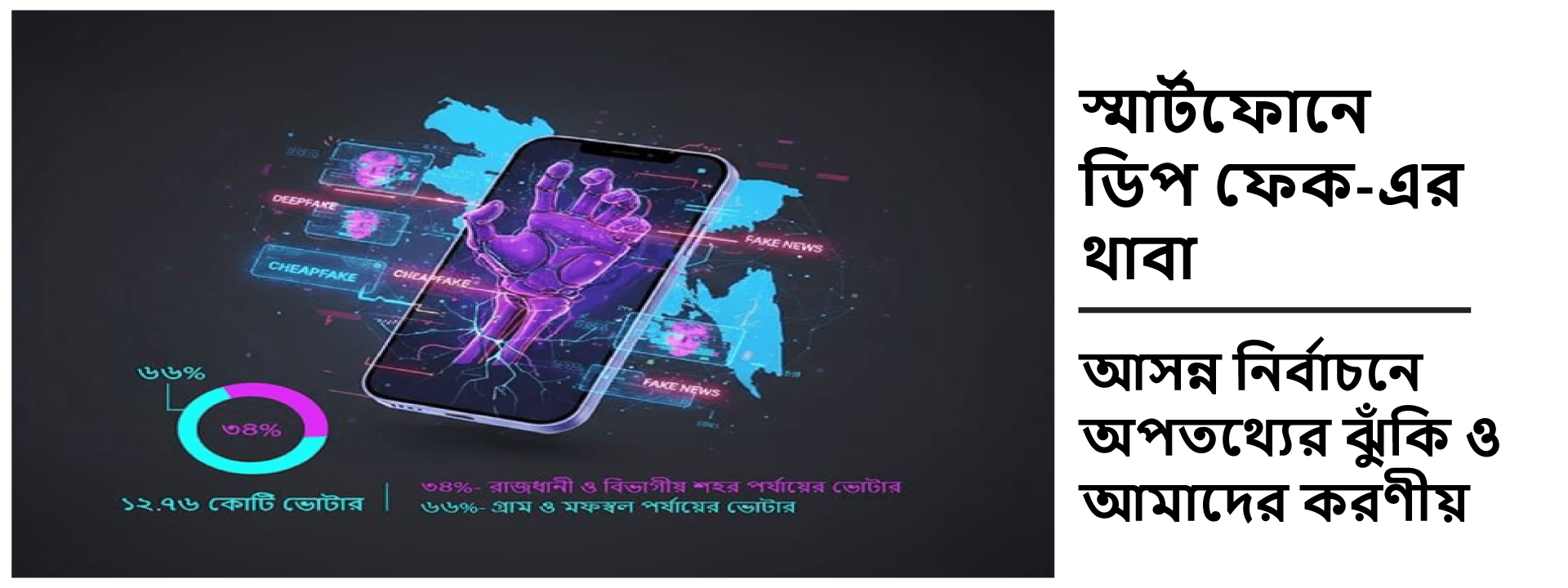 স্মার্টফোনে ডিপ ফেক-এর থাবা: আসন্ন নির্বাচনে অপতথ্যের ঝুঁকি ও আমাদের করণীয়
