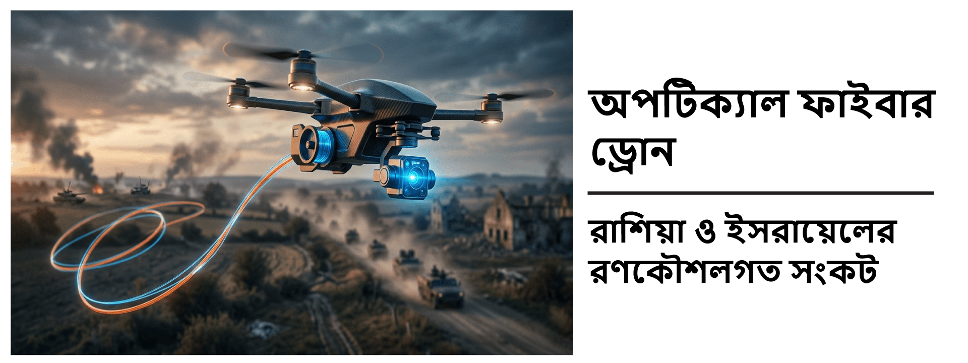 অপটিক্যাল ফাইবার ড্রোন: রাশিয়া ও ইসরায়েলের রণকৌশলগত সংকট