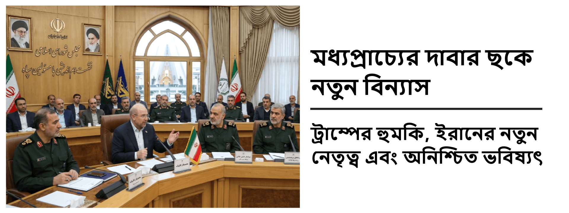 মধ্যপ্রাচ্যের দাবার ছকে নতুন বিন্যাস: ট্রাম্পের হুমকি, ইরানের নতুন নেতৃত্ব এবং অনিশ্চিত ভবিষ্যৎ